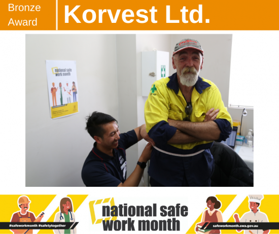 Korvest safe work month comp entry